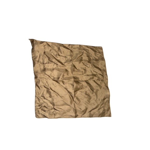 Other - New with tags Unisex ALL Silk Pocket Square scarf golden brown colored